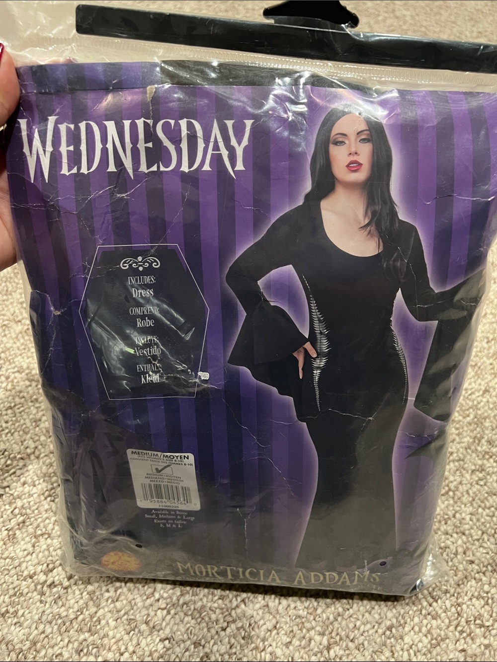 Rubies woman’s Morticia Adam’s Halloween costume/ size M